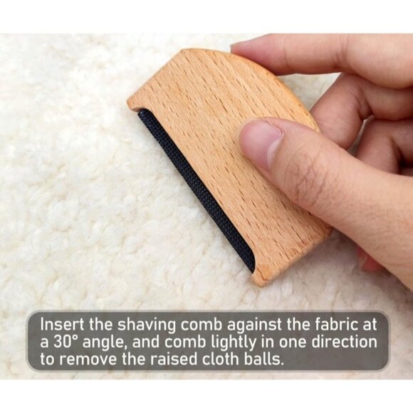 2pcs Wool Cashmere Comb Wooden Lint Remover for Sweaters Coats Knitwear Fuzz - Picture 4 of 6